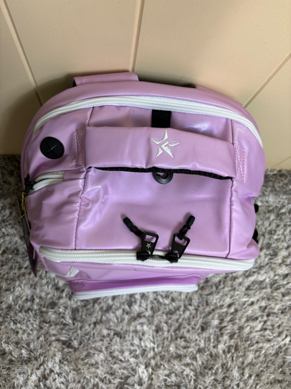 Rebel Athletics Dream Bag + Pink/White Satin Cheerleading Dance Sparkle NWT - Picture 3 of 9